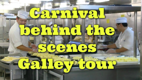 Exclusive behind the scenes galley tour and talk with head chef on Carnival ship