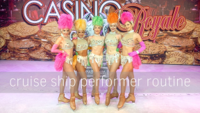 A cruise ship performers routine