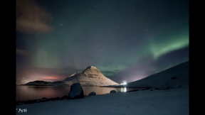 Northern lights over Eskifjordur